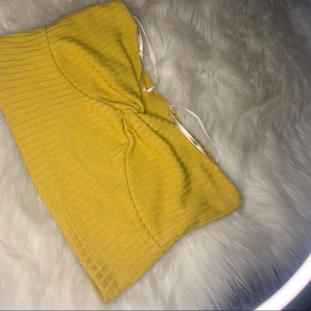 Yellow crop top